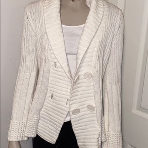 Double Buttoned Cream Cardigan